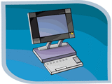 Blue laptop image